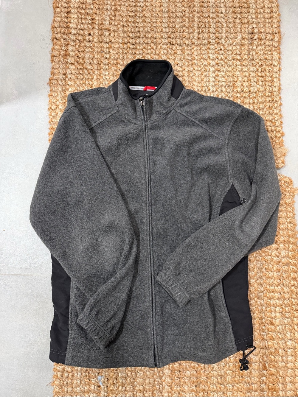 Izod Men's Charcoal Gray Full-Zip Fleece Jacket